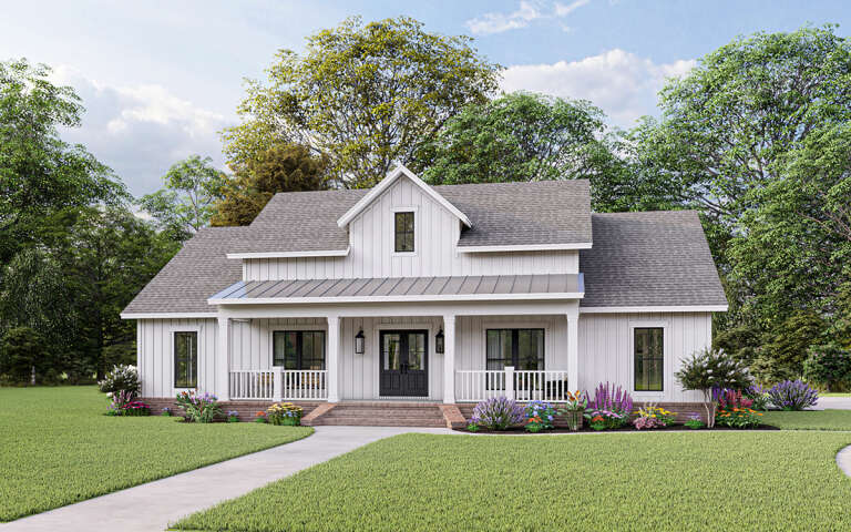 House Plan House Plan #21258 Angled Front Elevation