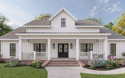 Modern Farmhouse House Plan #348-00285 Elevation Photo