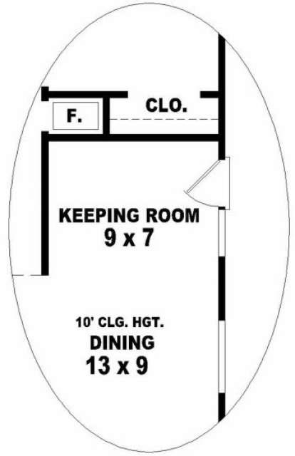 Optional Keeping Room for House Plan #053-00063