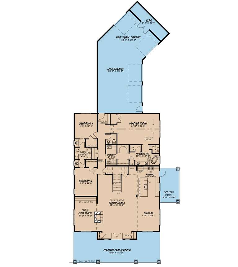 House Plan House Plan #21262 Drawing 1