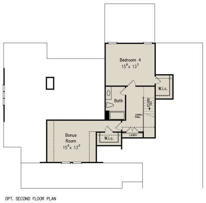 Optional Second Floor for House Plan #8594-00262