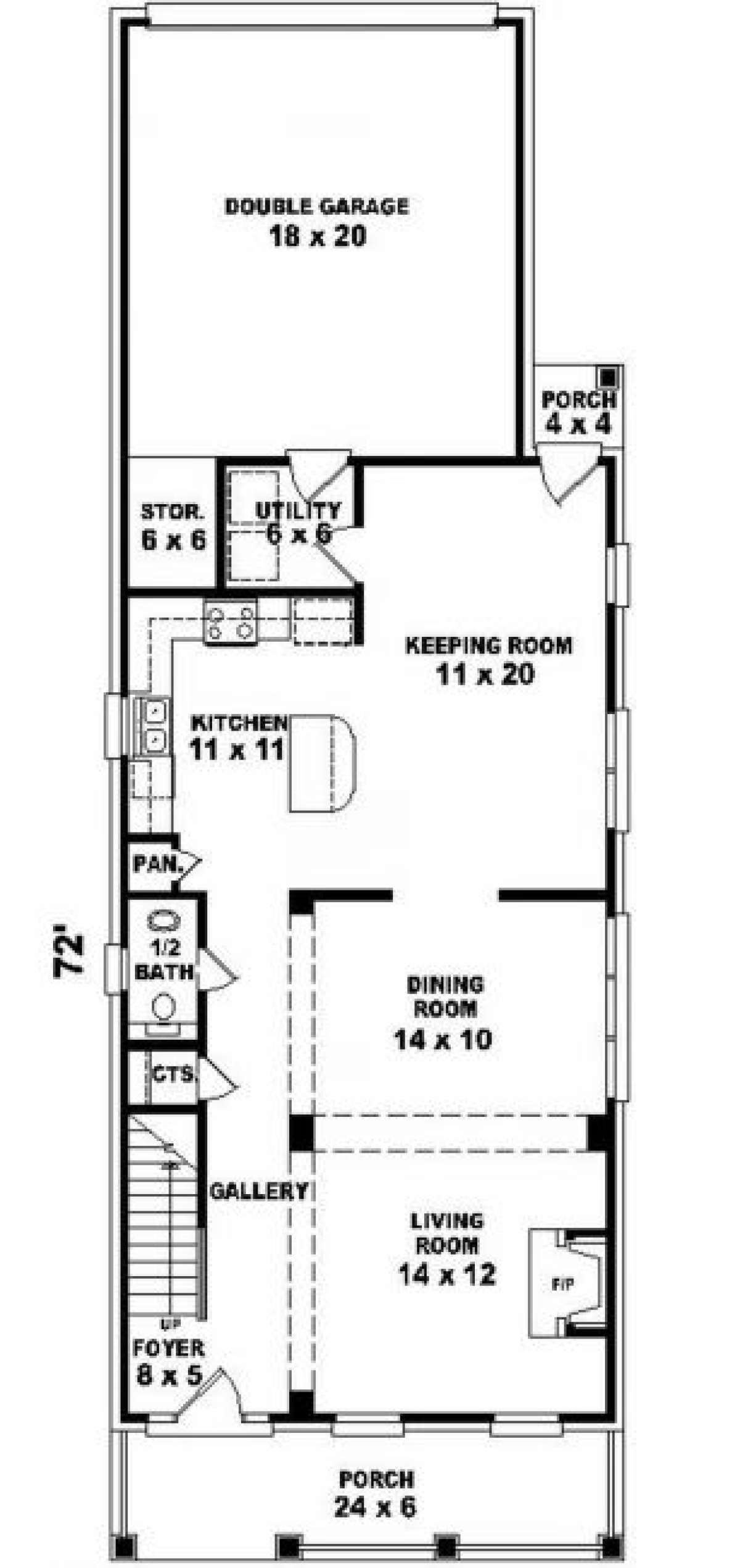 First Floor for House Plan #053-00065