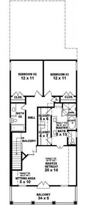 Second Floor for House Plan #053-00065