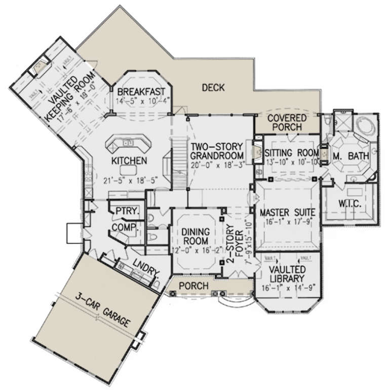 House Plan House Plan #21281 Drawing 1