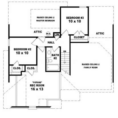 Second Floor for House Plan #053-00066