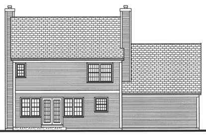 Colonial House Plan #033-00027 Elevation Photo