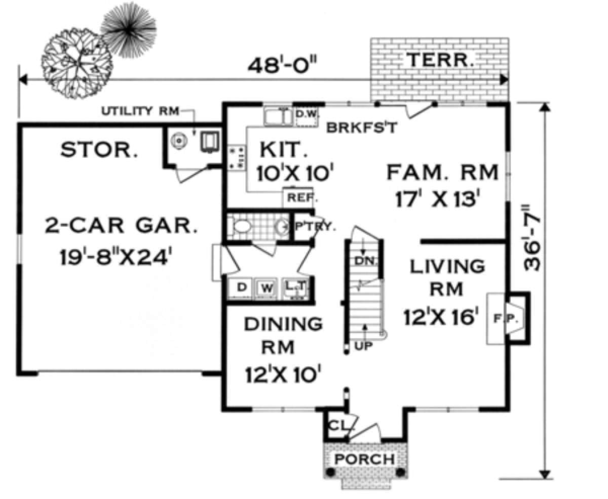 Main Floor for House Plan #033-00027