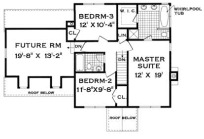 Upper Floor for House Plan #033-00027