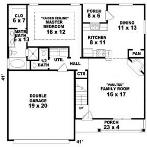 First Floor for House Plan #053-00067