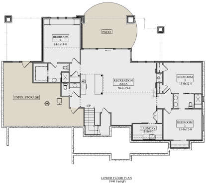 Basement for House Plan #5631-00098