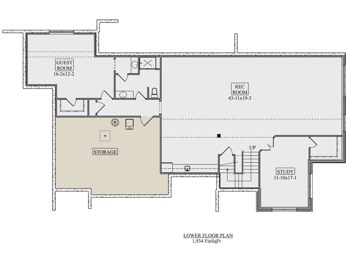 Basement for House Plan #5631-00099