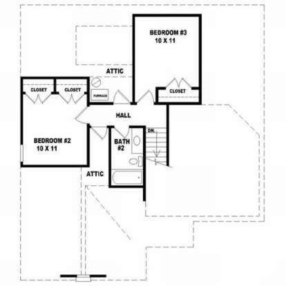 Second Floor for House Plan #053-00068