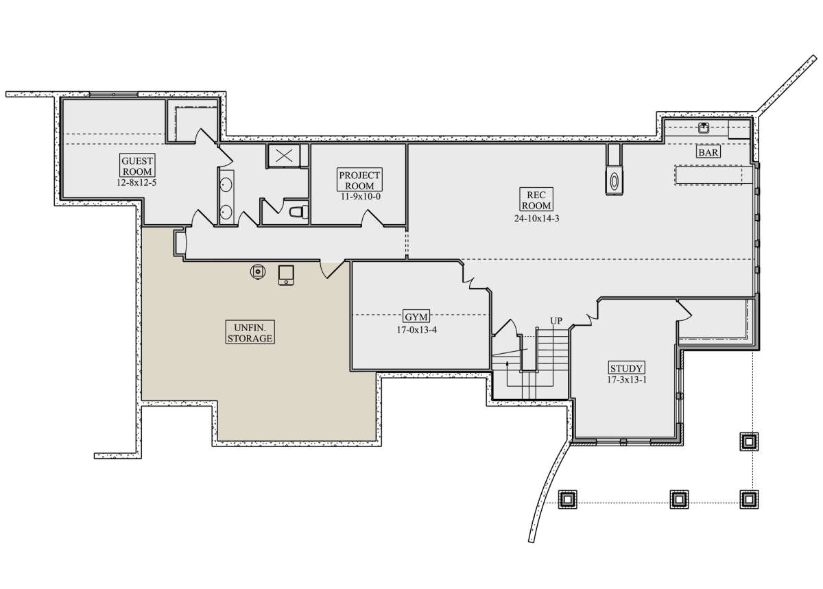 Basement for House Plan #5631-00101