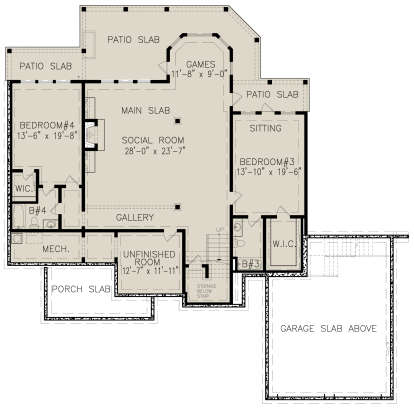 Basement for House Plan #699-00192