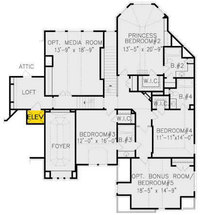 Second Floor for House Plan #699-00194