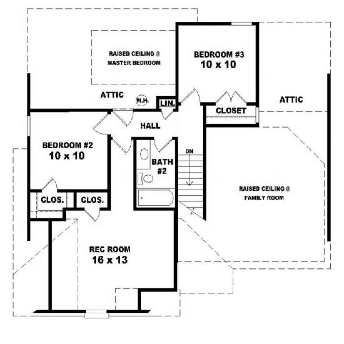 Second Floor for House Plan #053-00069