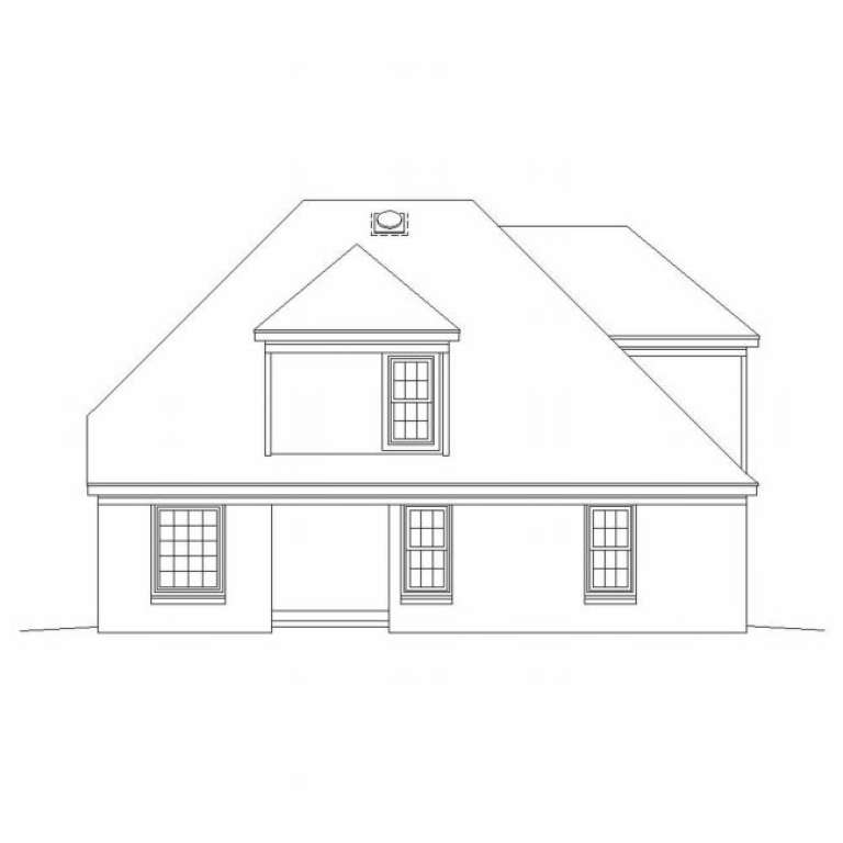 Narrow Lot House Plan #053-00070 Elevation Photo