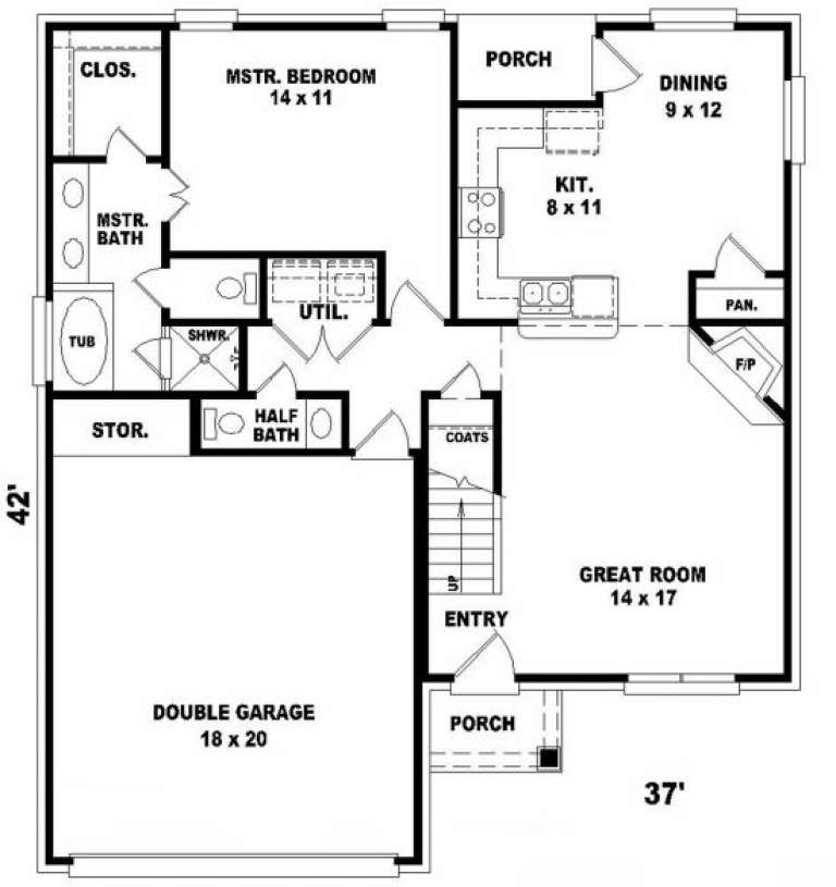 House Plan House Plan #2136 Drawing 1