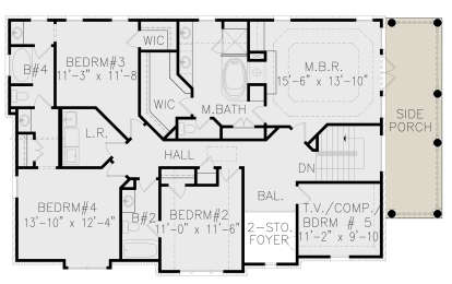 Second Floor for House Plan #699-00203
