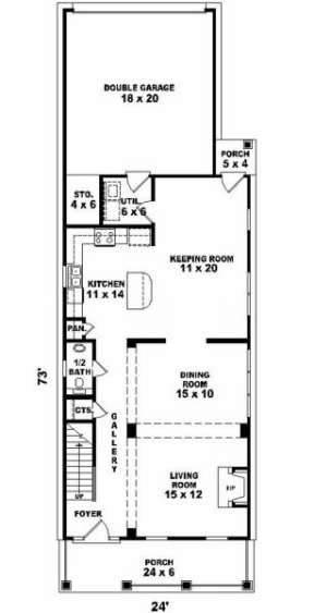 First Floor for House Plan #053-00071