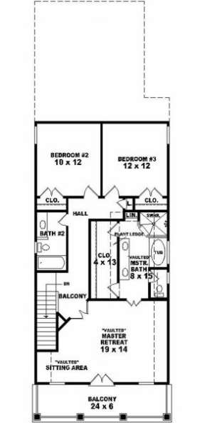 Second Floor for House Plan #053-00071