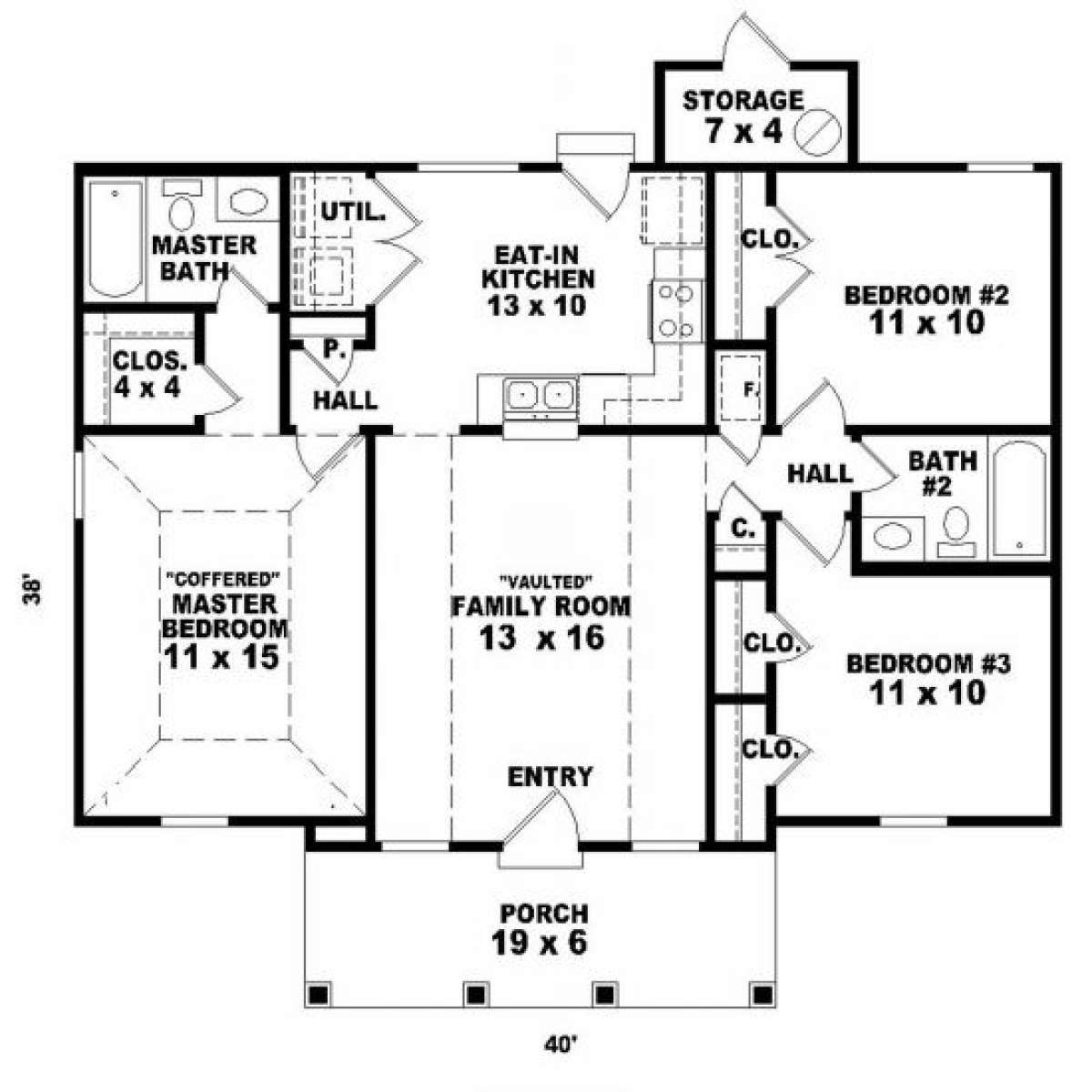 Floorplan for House Plan #053-00073