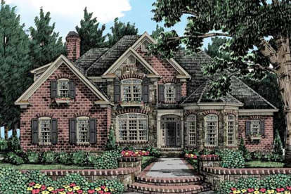 European House Plan #8594-00267 Elevation Photo