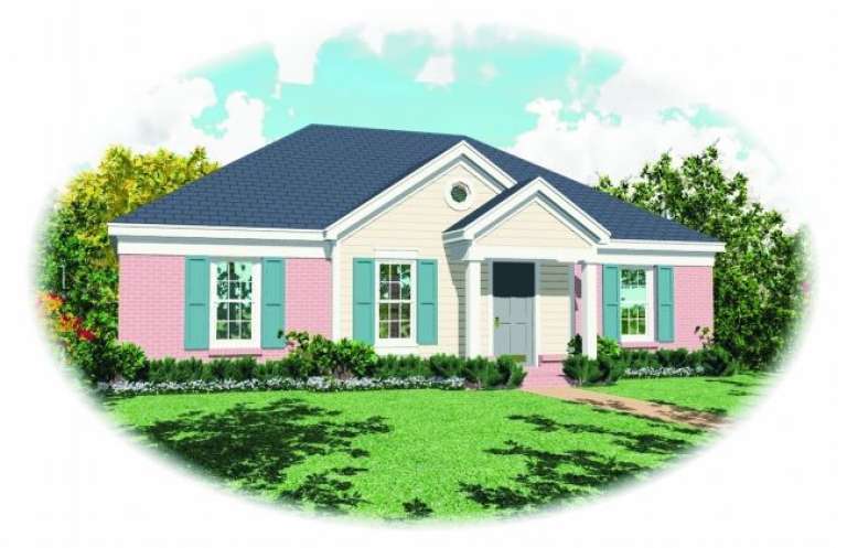 Traditional House Plan #053-00074 Elevation Photo