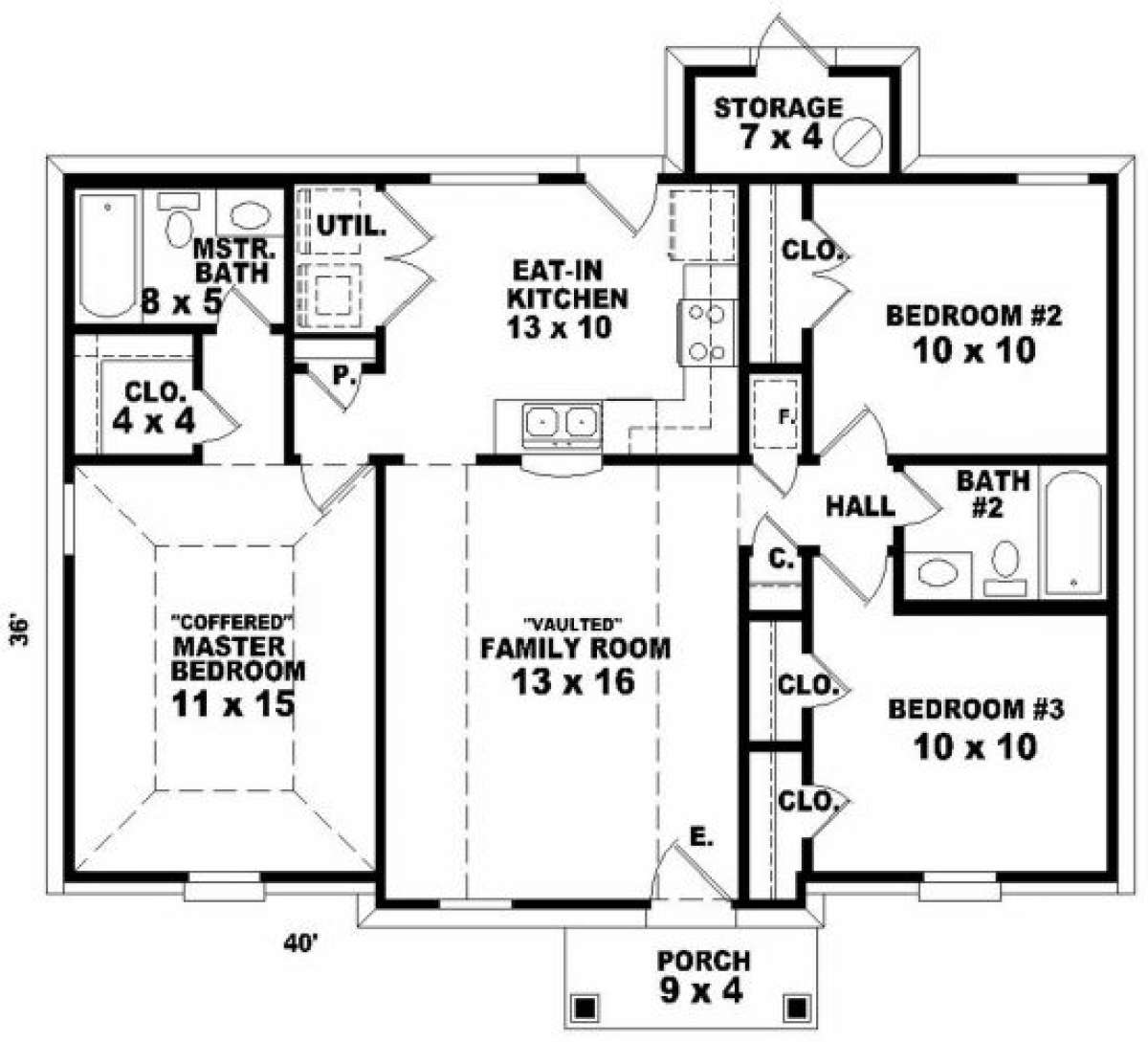 Floorplan for House Plan #053-00074