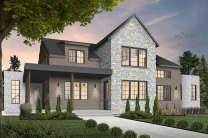 4 Bed, 3 Bath, 3175 Square Foot House Plan - #034-01207