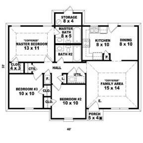 Floorplan for House Plan #053-00076
