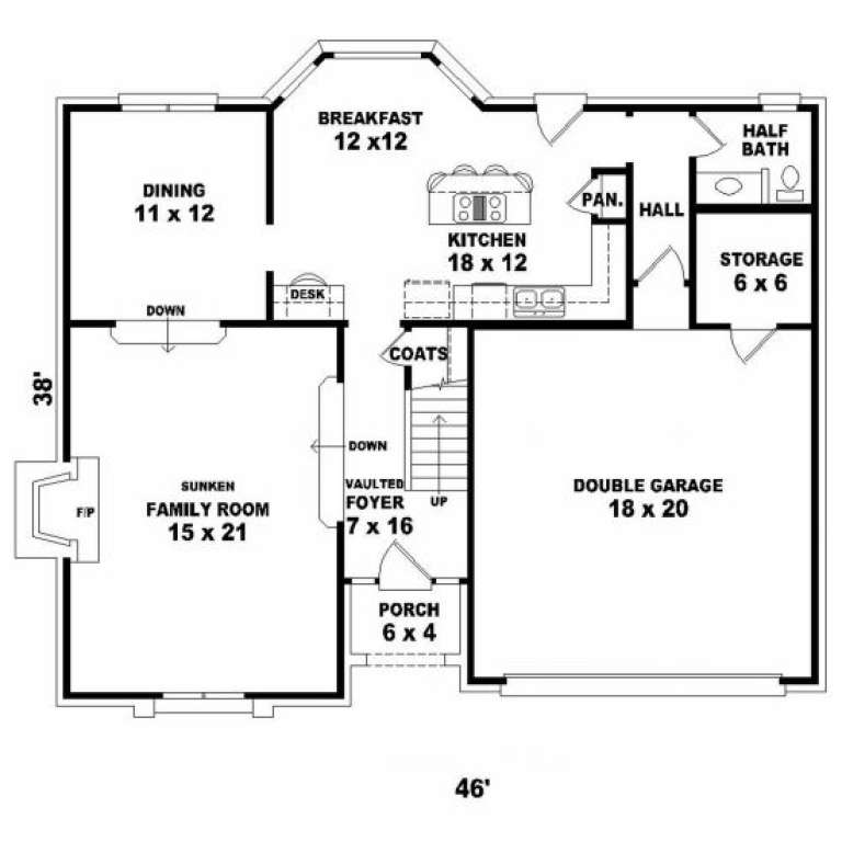 House Plan House Plan #2148 Drawing 1