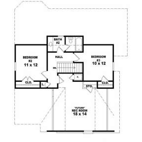 Second Floor for House Plan #053-00078
