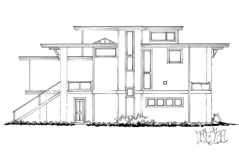 Contemporary House Plan #1907-00045 Elevation Photo