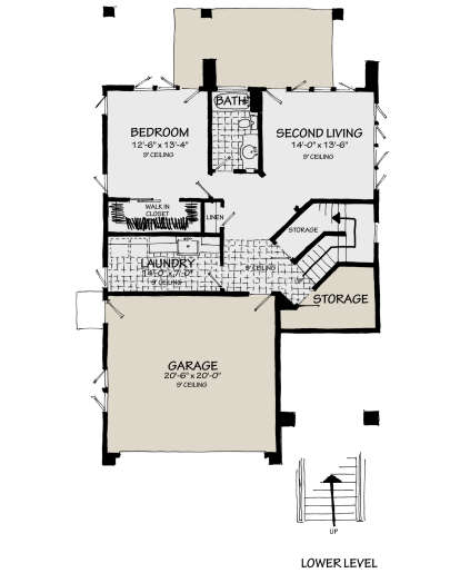 First Floor for House Plan #1907-00045