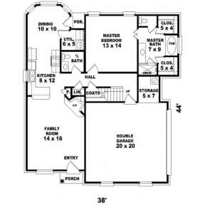 First Floor for House Plan #053-00079