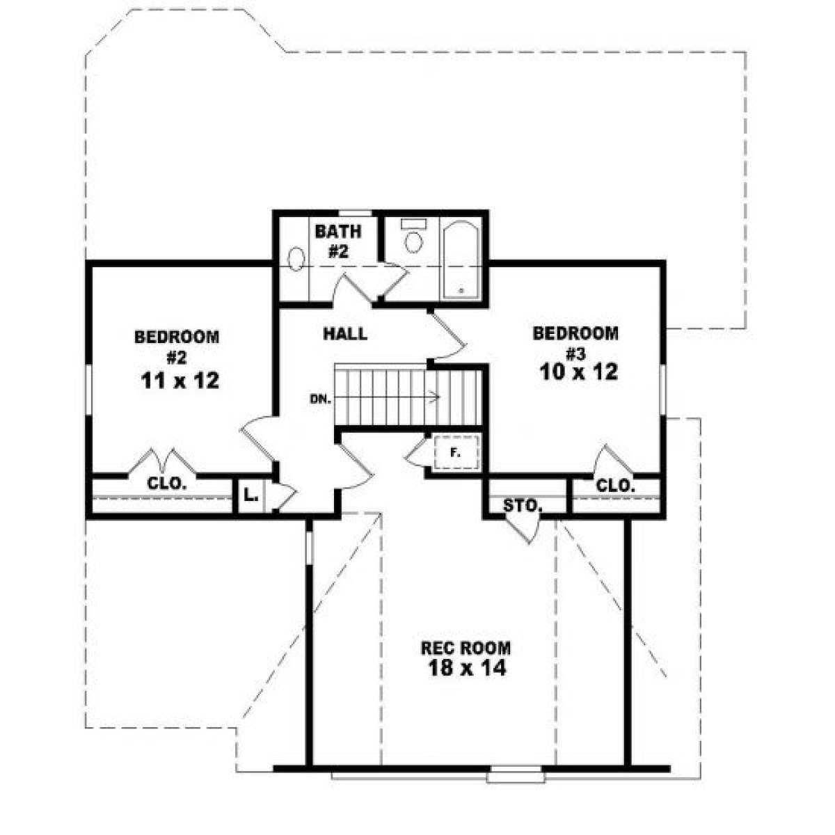Second Floor for House Plan #053-00079