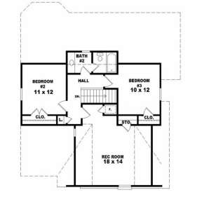 Second Floor for House Plan #053-00079