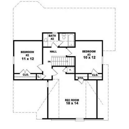 Second Floor for House Plan #053-00079