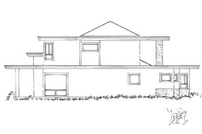 Contemporary House Plan #1907-00047 Elevation Photo
