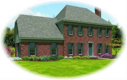 French Country House Plan #053-00080 Elevation Photo