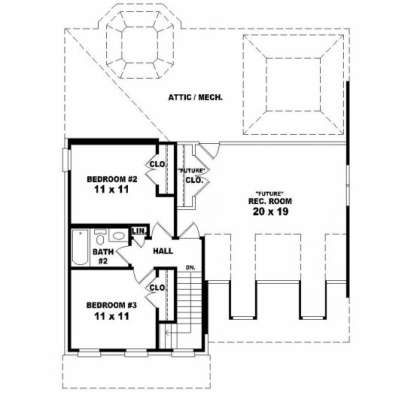Second Floor for House Plan #053-00082