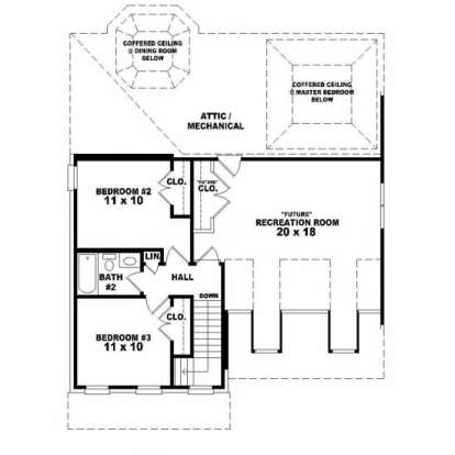 Second Floor for House Plan #053-00083