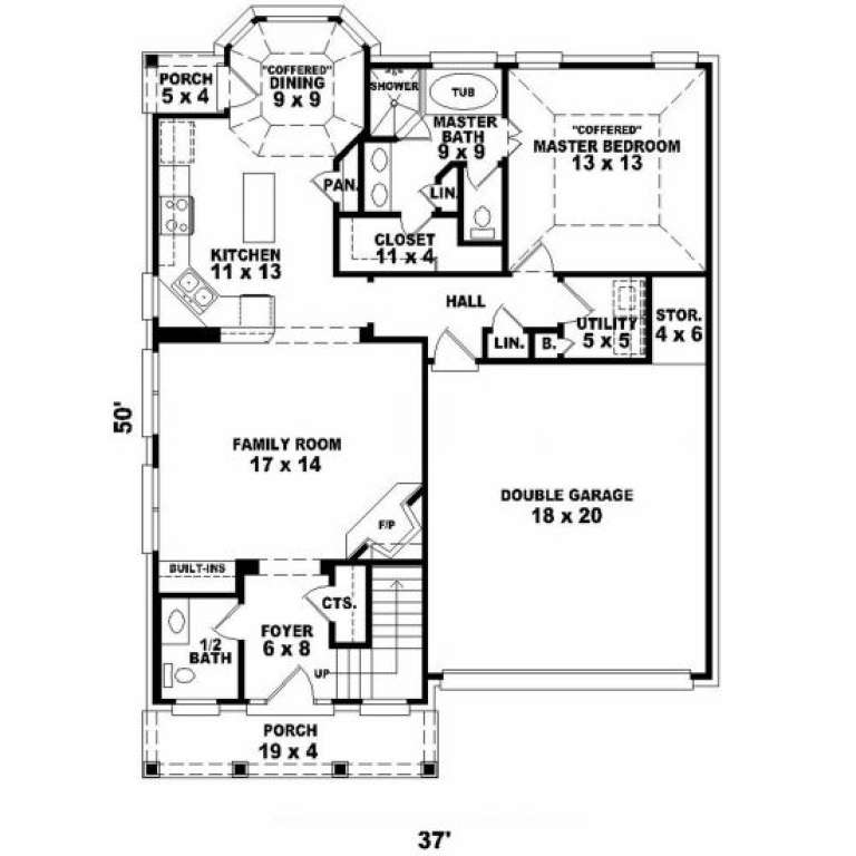 House Plan House Plan #2156 Drawing 1