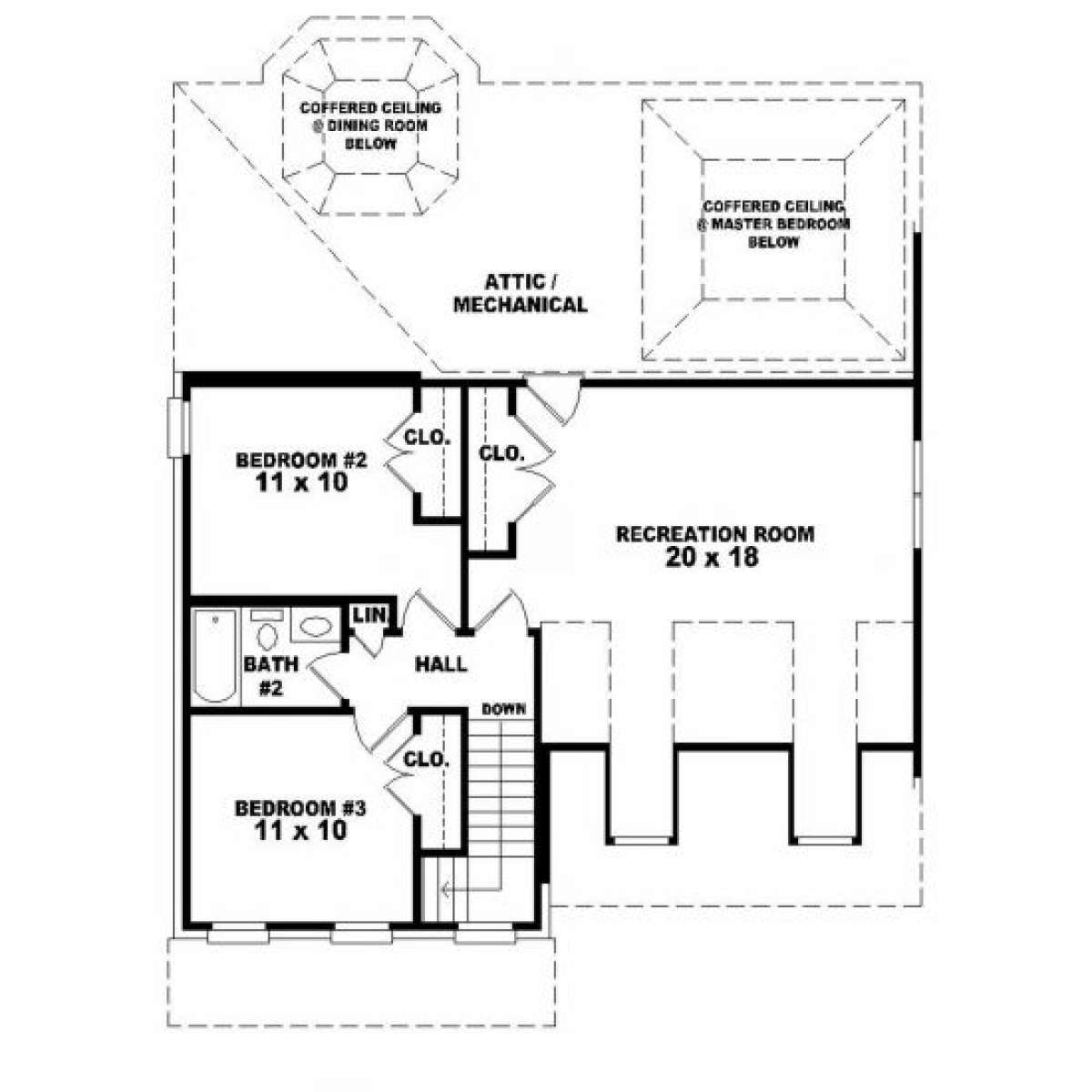 Second Floor for House Plan #053-00084