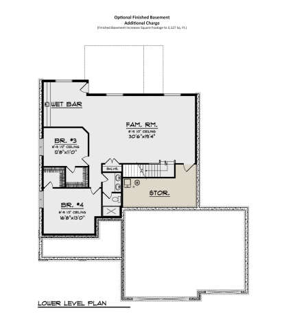 Optional Finished Basement for House Plan #1020-00326