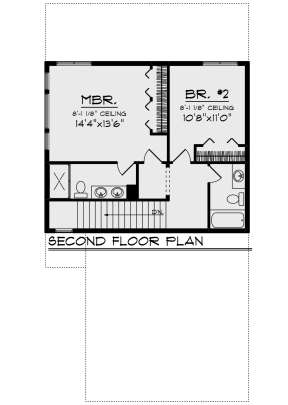 Second Floor for House Plan #1020-00328