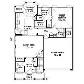 First Floor for House Plan #053-00085
