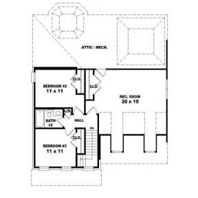 Second Floor for House Plan #053-00085