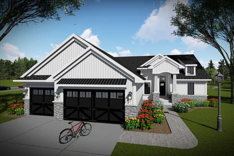 Ranch House Plan #1020-00329 Elevation Photo